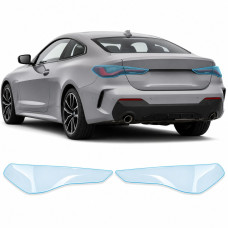 Антигравийная защитная бронепленка по лекалам для BMW 4 Series G22 2020-2024 - задние фонари стопы