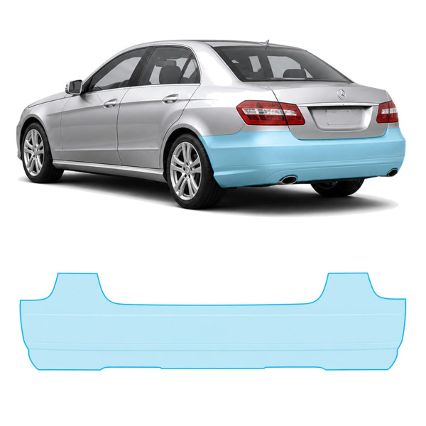 Антигравийная защитная бронепленка по лекалам для Mercedes-Benz E-Class W212 2009-2013 - задний бампер