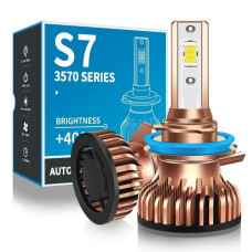 LED лампы автомобильные S7 Mini H1 55W (9600lm 6000K +400% IP67 DC9-24V)