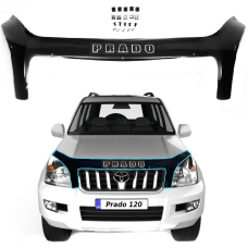 Дефлектор капота мухобойка Toyota Land Cruiser Prado 120 2003-2008 Євро Кріплення (Vip-Tuning) TYA24