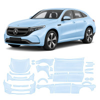 Антигравийная защитная бронепленка по лекалам для Mercedes-Benz EQC N293 2019-2023 - полный кузов