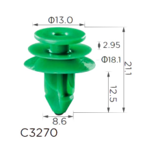 Кліпса кріплення обшивки дверей NISSAN (769844CE0A 15595) (C3270)
