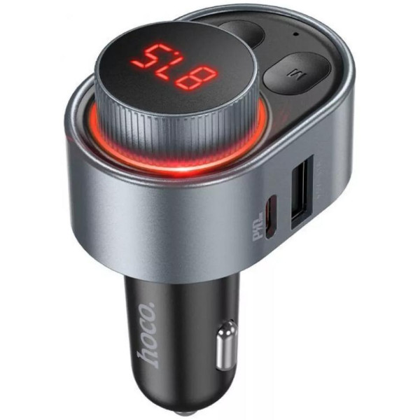 Автомобільний FM модулятор (трансмітер) Hoco E72 Alegria PD30W (6931474780836)