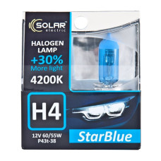 Автолампа галогенная Solar StarBlue / H4 / 60/55W / 12V / 4200K 2 шт (1244S2)