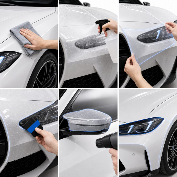 Антигравийная защитная бронепленка по лекалам для BMW M4 G82/G83 facelift 2024- передний бампер