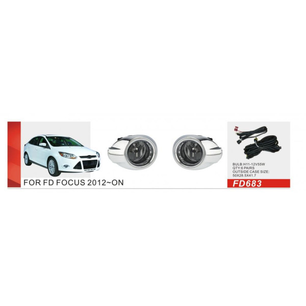 Протитуманні фари для Ford Focus III 2011-2013 H11 з проводкою Комплект (FD-683)