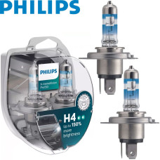 Автолампа галогенная Philips X-treme Vision Pro +150% H4 12V 60/55W 3600K 2 шт (12342XVPS2)