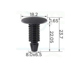 Кліпса для обшивки салону (ОЕМ W701380SSW, 10365) (C0104)