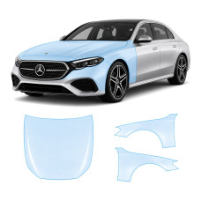 Антигравийная защитная бронепленка по лекалам для Mercedes-Benz E-Class W214 2023- капот и передние крылья