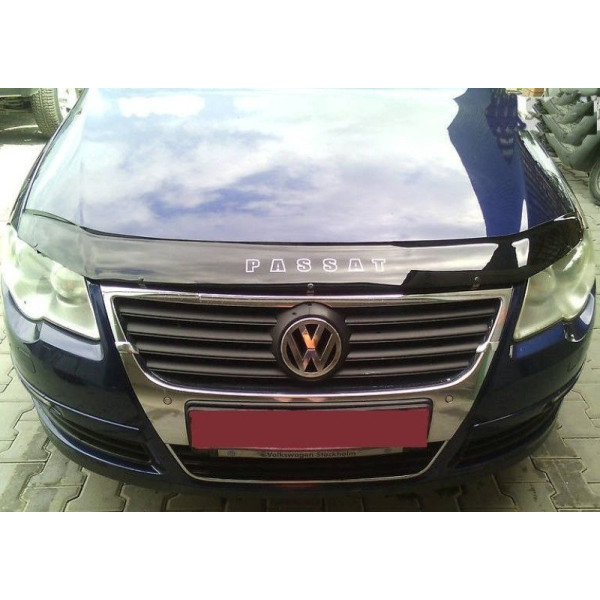 Дефлектор капота мухобойка Volkswagen Passat B6 2005-2010 Евро Крепление (Vip Tuning)