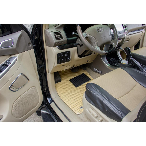 Коврики в салон передние EVA для Toyota Prado 120 2002-2010 (Металлический подпятник) 2 шт
