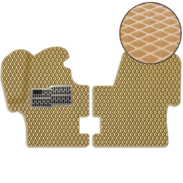 3D Килимки у салон EVA для Volkswagen Transporter T4 1+2 1990-2003 з підп'ятником Бежеві 2 шт