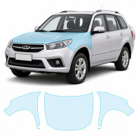 Антигравийная защитная бронепленка по лекалам для Chery Tiggo 3 II 2014-2019 - капот и передние крылья