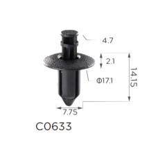 Клипса распорная Honda Toyota Suzuki Subaru Mitsubishi Nissan 91505-SL0-003 (C633)