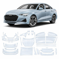 Антигравийная защитная бронепленка по лекалам для Audi A3 8Y facelift 2024- полный кузов