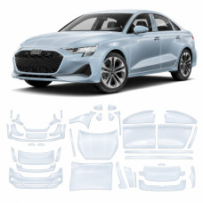 Антигравійна захисна бронеплівка за лекалами для Audi A3 8Y facelift 2024- повний кузов