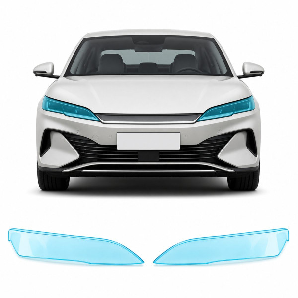 Антигравийная защитная бронепленка по лекалам для BYD Qin L (Seal 06 / Seal 6 DM-i) I 2024- оптика (фары и ПТФ)