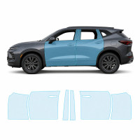 Антигравійна захисна бронеплівка за лекалами для Chevrolet Blazer III facelift 2023-2025 - зони дверей і стійки вікон