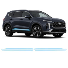 Антигравійна захисна бронеплівка за лекалами для Hyundai Santa Fe TM facelift 2021-2023 - нижня зона кузова пороги