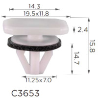 Клипса крепления молдинга Крило Двери Ford (2T14V353129BA 15245) C3653