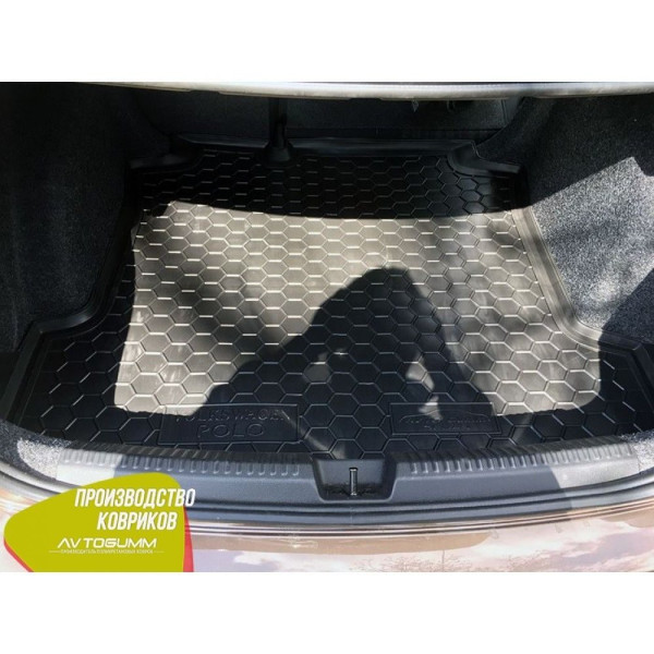 Автомобильный коврик в багажник Volkswagen Polo Sedan 2010- / Резиновый Avto-Gumm