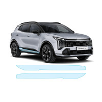 Антигравийная защитная бронепленка по лекалам для Kia Sportage NQ5 facelift 2025 - нижняя зона кузова пороги