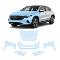 Антигравійна захисна бронеплівка за лекалами для Mercedes-Benz EQA 2021- передня частина авто (капот бампер крила))