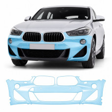 Антигравийная защитная бронепленка по лекалам для BMW X2 F39 2018-2023 - передний бампер