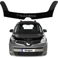 Дефлектор капота мухобойка Renault Kangoo II 2013- Ресталинг Voron Glass