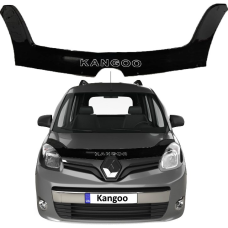 Дефлектор капота мухобійка Renault Kangoo II 2013- Рестайлінг Voron Glass