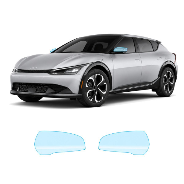 Антигравийная защитная бронепленка по лекалам для Kia EV6 - 2021-2024 - зеркала