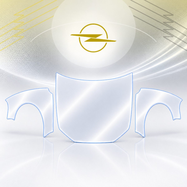 Антигравийная защитная бронепленка по лекалам для Opel Mokka A/X facelift 2016-2020 - капот и передние крылья
