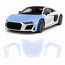 Антигравійна захисна бронеплівка за лекалами для Audi R8 4S 2015-2024 - капот і передні крила