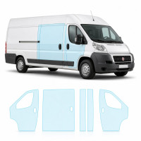Антигравійна захисна бронеплівка за лекалами для Fiat Ducato III 2006- зони дверей і стійки вікон