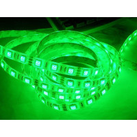 Стрічка Діодна 12v 15см зелена SMD (5050) гнучка / поліуретан покриття Econom