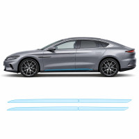 Антигравийная защитная бронепленка по лекалам для BYD Han II facelift 2023- нижняя зона кузова пороги