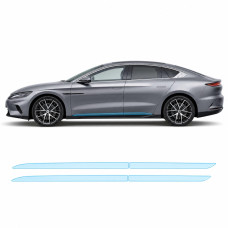 Антигравійна захисна бронеплівка за лекалами для BYD Han II facelift 2023- нижня зона кузова пороги