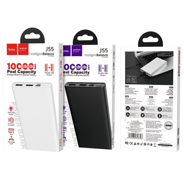 Портативный Аккумулятор Power Bank Hoco 55 Neoteric 10000 mAh Черный