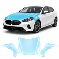Антигравийная защитная бронепленка по лекалам для BMW 1 Series F70 2024- капот и передние крылья