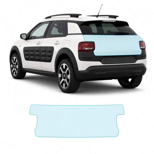 Антигравийная защитная бронепленка по лекалам для Citroen C4 Cactus I 2014-2017 - зона крышки багажника