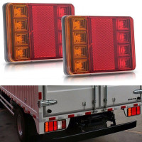 Задний фонарь LED квадратный 12-24V 12,5х10 см 2 шт SQ-0010