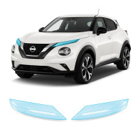 Антигравийная защитная бронепленка по лекалам для Nissan Juke F16 2019-2024 - оптика (фары и ПТФ)