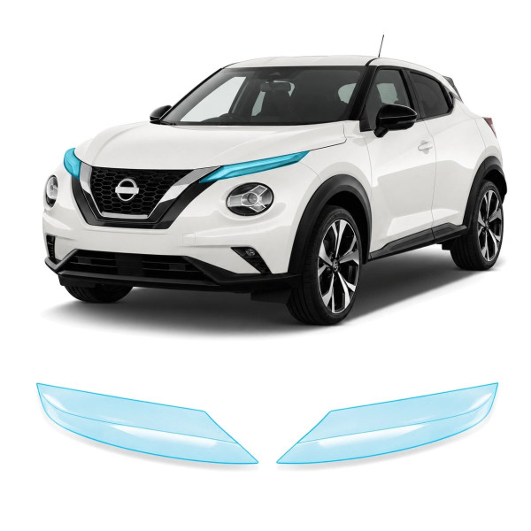 Антигравийная защитная бронепленка по лекалам для Nissan Juke F16 2019-2024 - оптика (фары и ПТФ)