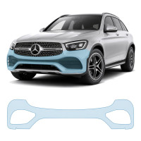 Антигравійна захисна бронеплівка за лекалами для Mercedes-Benz GLC X253 facelift 2019-2022 - передній бампер