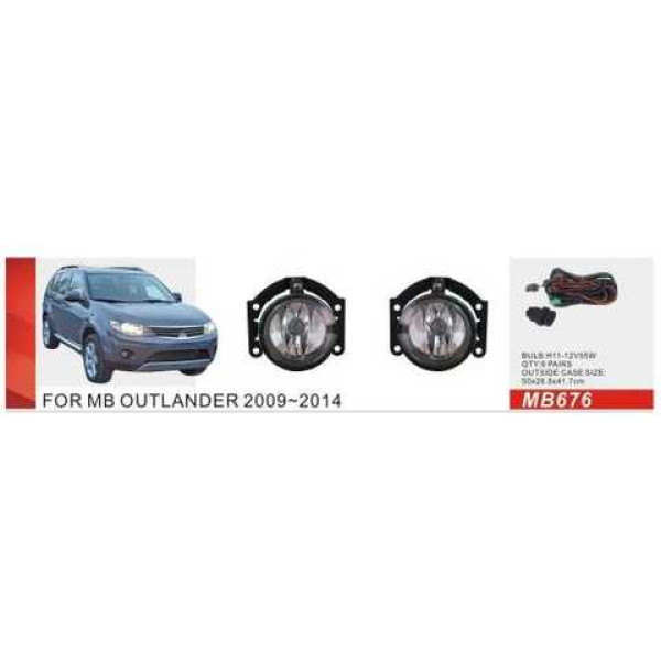 Протитуманні фари для Mitsubishi Outlander XL 2007-2012 / L200 2015- H11 55W Ø90 мм з проводкою Комплект (MB-676) OEM: 8321A353, 8324A014