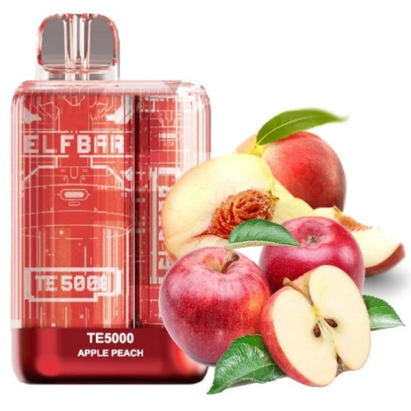 Elf Bar TE5000 POD 5% Оригинал Apple Peach Яблоко И Персик (Подзаряжаемый)