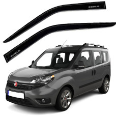 Дефлекторы окон ветровики для FIAT Doblo 2d 2010- Voron Glass