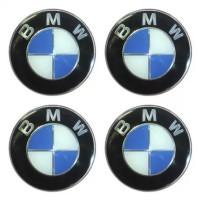 Наклейка на колпак BMW 60мм черный 4 шт