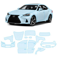 Антигравийная защитная бронепленка по лекалам для Lexus IS XE30 facelift 1 2017-2020 - полный кузов