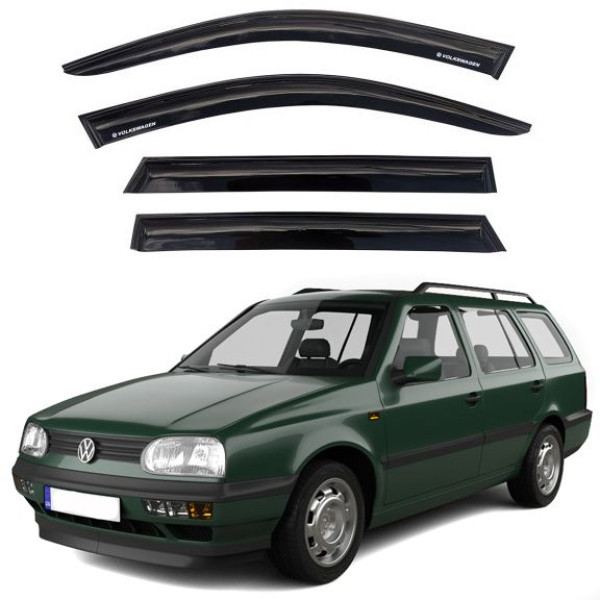 Дефлекторы окон ветровики Volkswagen Golf IV 1997-2002 Универсал Скотч 3M Voron Glass